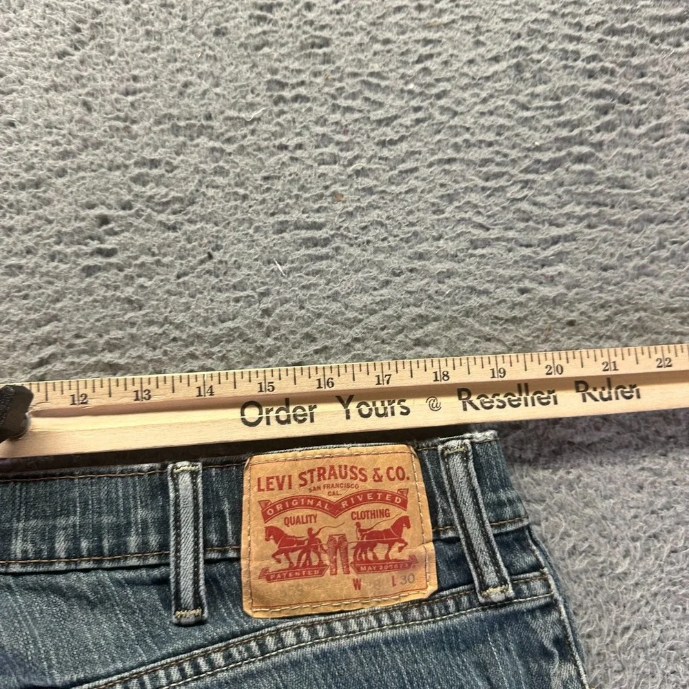 Levi's 559 Jeans Mens 38x30 Blue Cotton Denim Straight Workwear Travel Stretch
